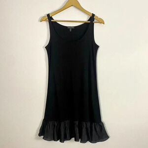 Eileen Fisher Black Silk Slip Dress
